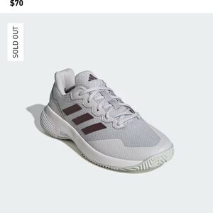 Adidas Gray and White Athletic Shoes with Mesh Upper